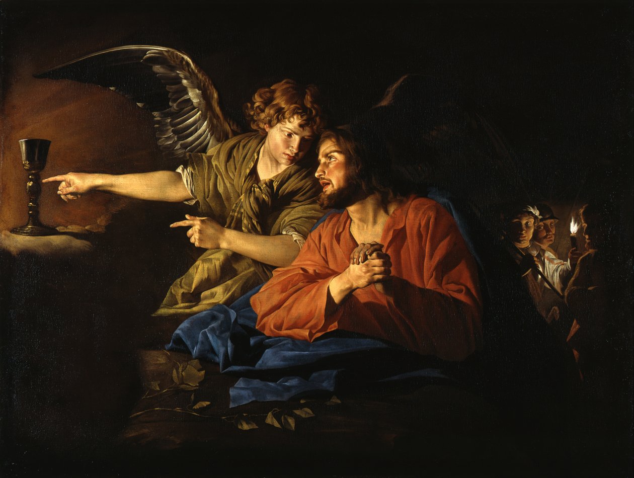 Christus op de Olijfberg door Matthias Stom