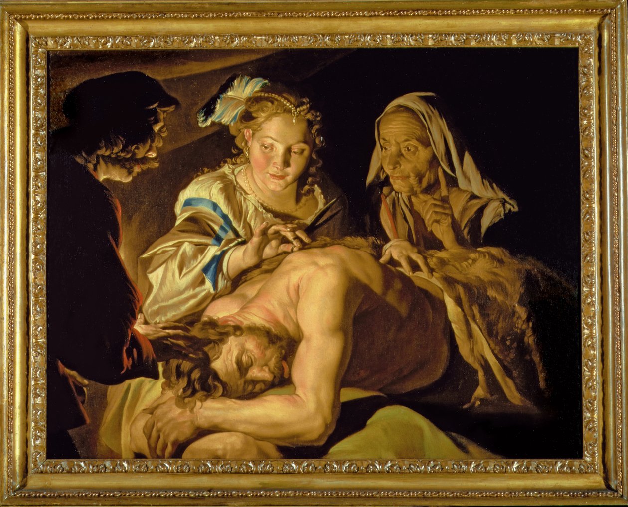 Samson en Delila door Matthias Stomer