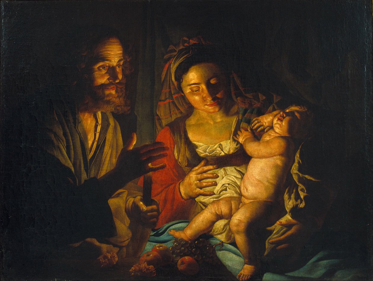 De Heilige Familie door Matthias Stomer