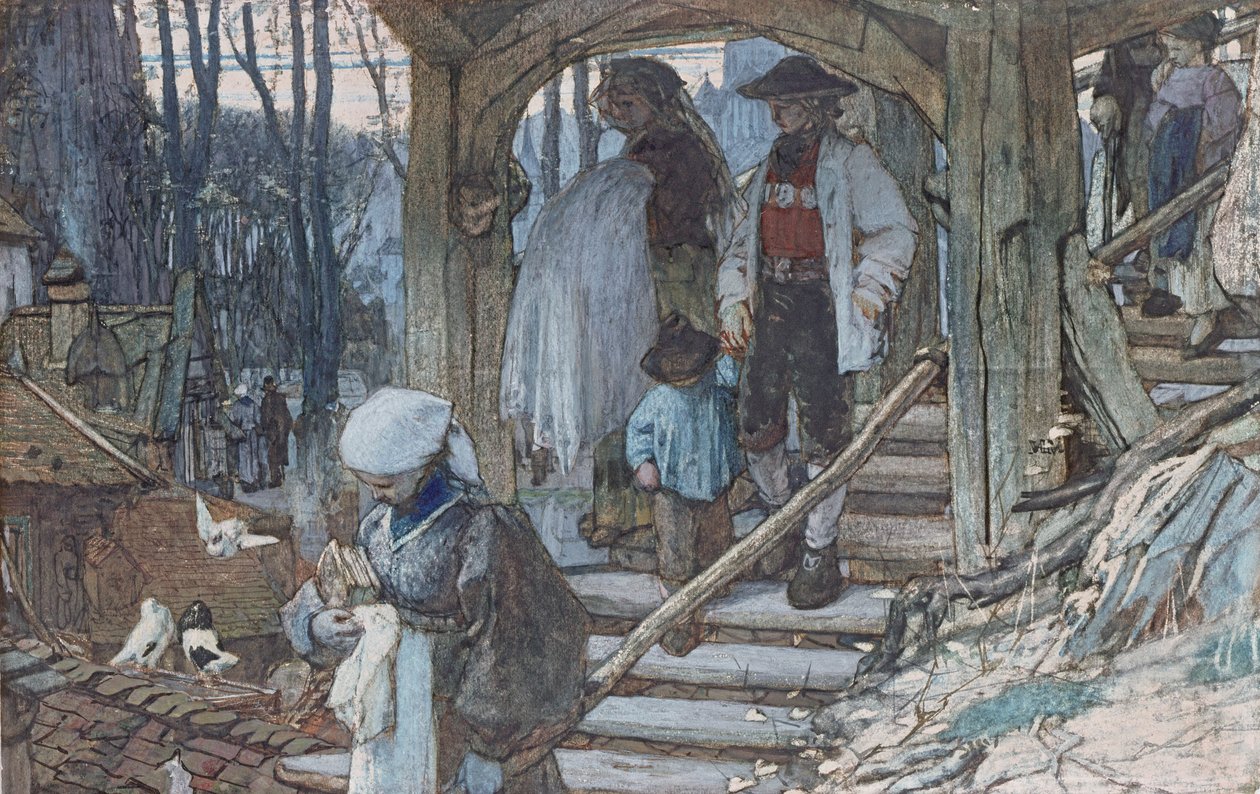 De dooppoort in Lausanne, c.1861 door Matthijs Maris