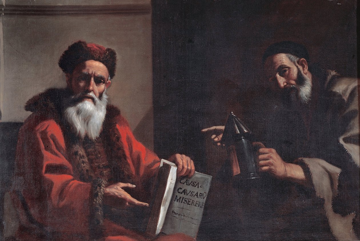Diogene en Plato door Mattia Preti