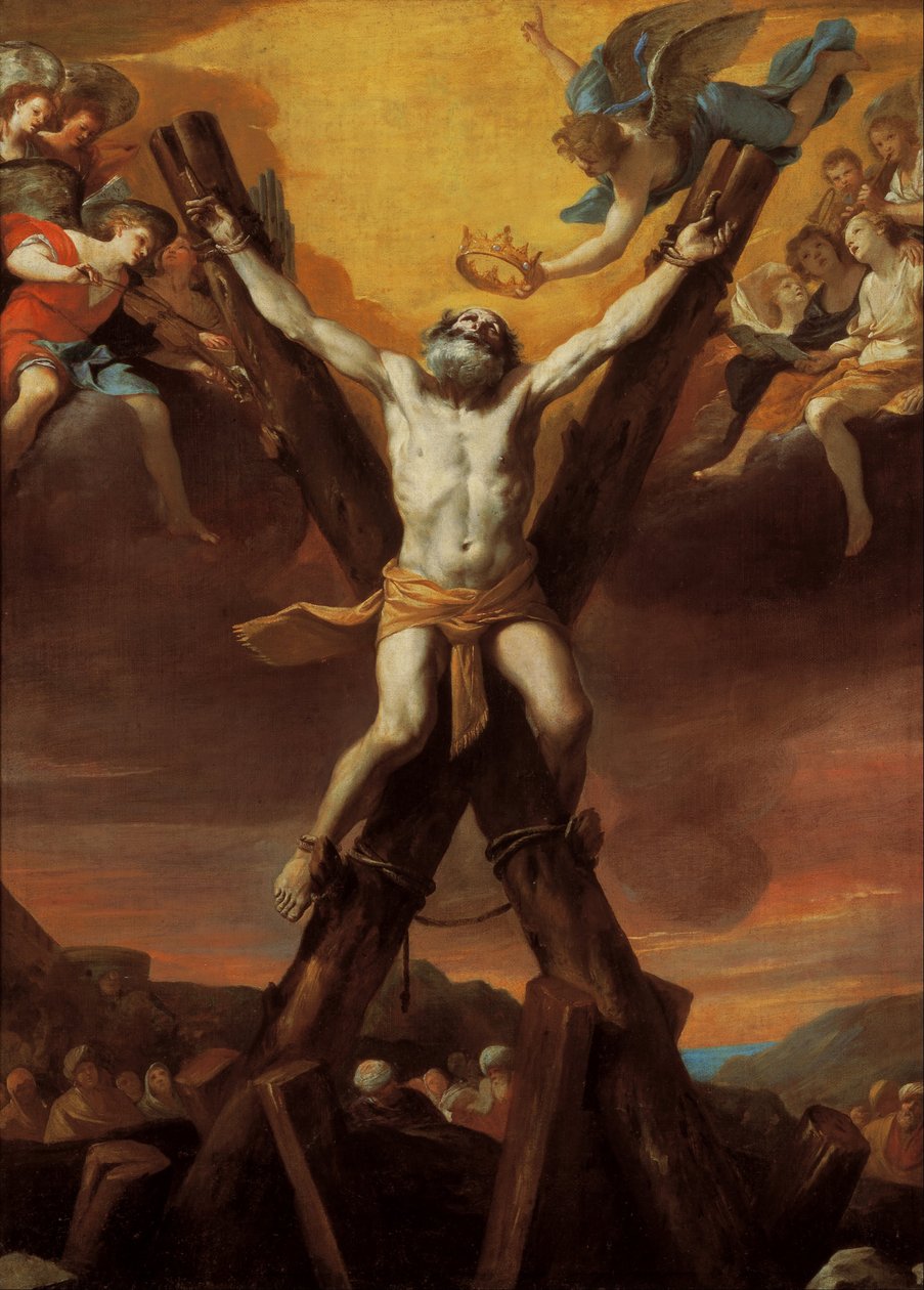 De kruisiging van Sint-Andreas door Mattia Preti
