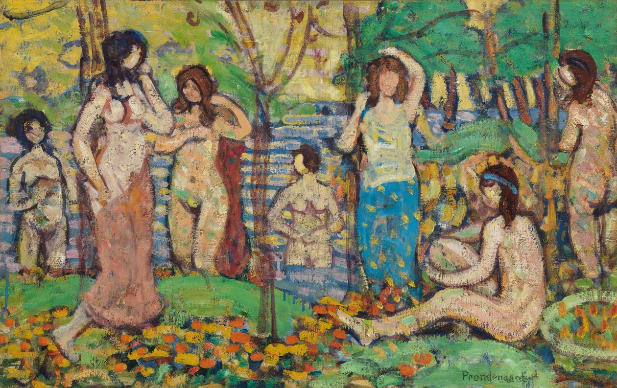 Strand nr. 3, ca. 1913 door Maurice Brazil Prendergast