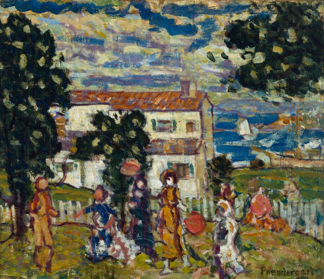 New England dorp, 1912-14 door Maurice Brazil Prendergast