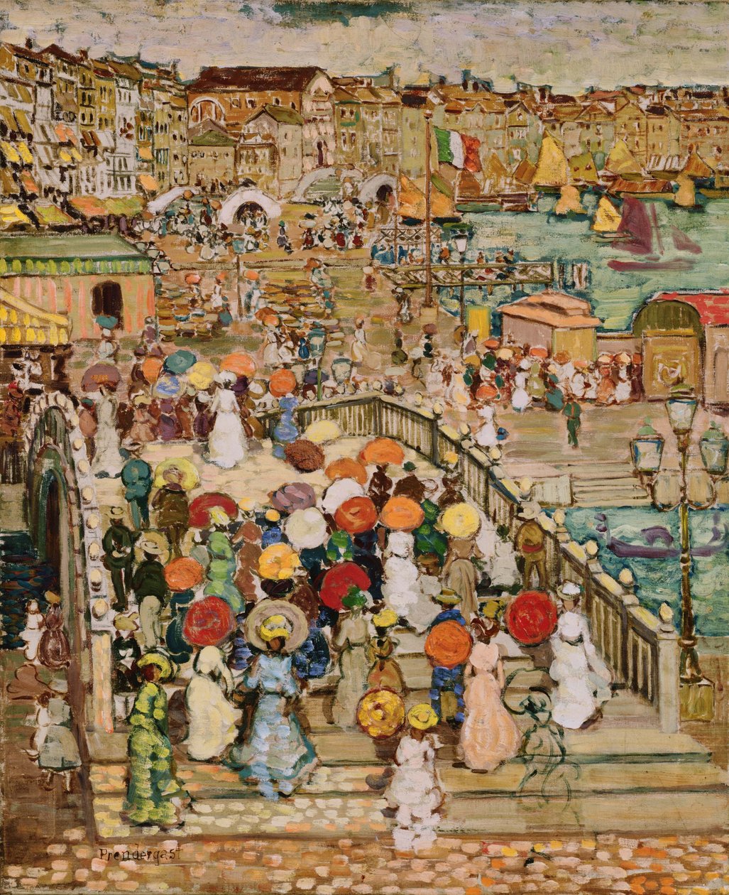 Ponte della Paglia door Maurice Brazil Prendergast