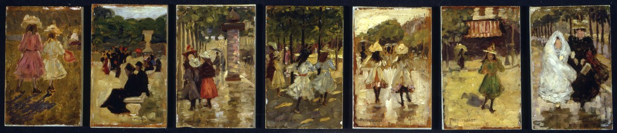 Schetsen in Parijs, ca. 1892-94 door Maurice Brazil Prendergast