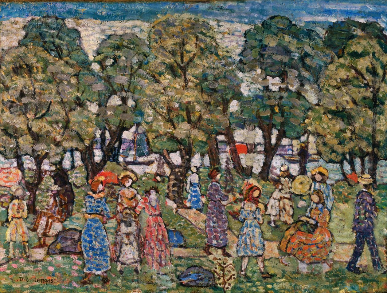 Onder de bomen door Maurice Brazil Prendergast