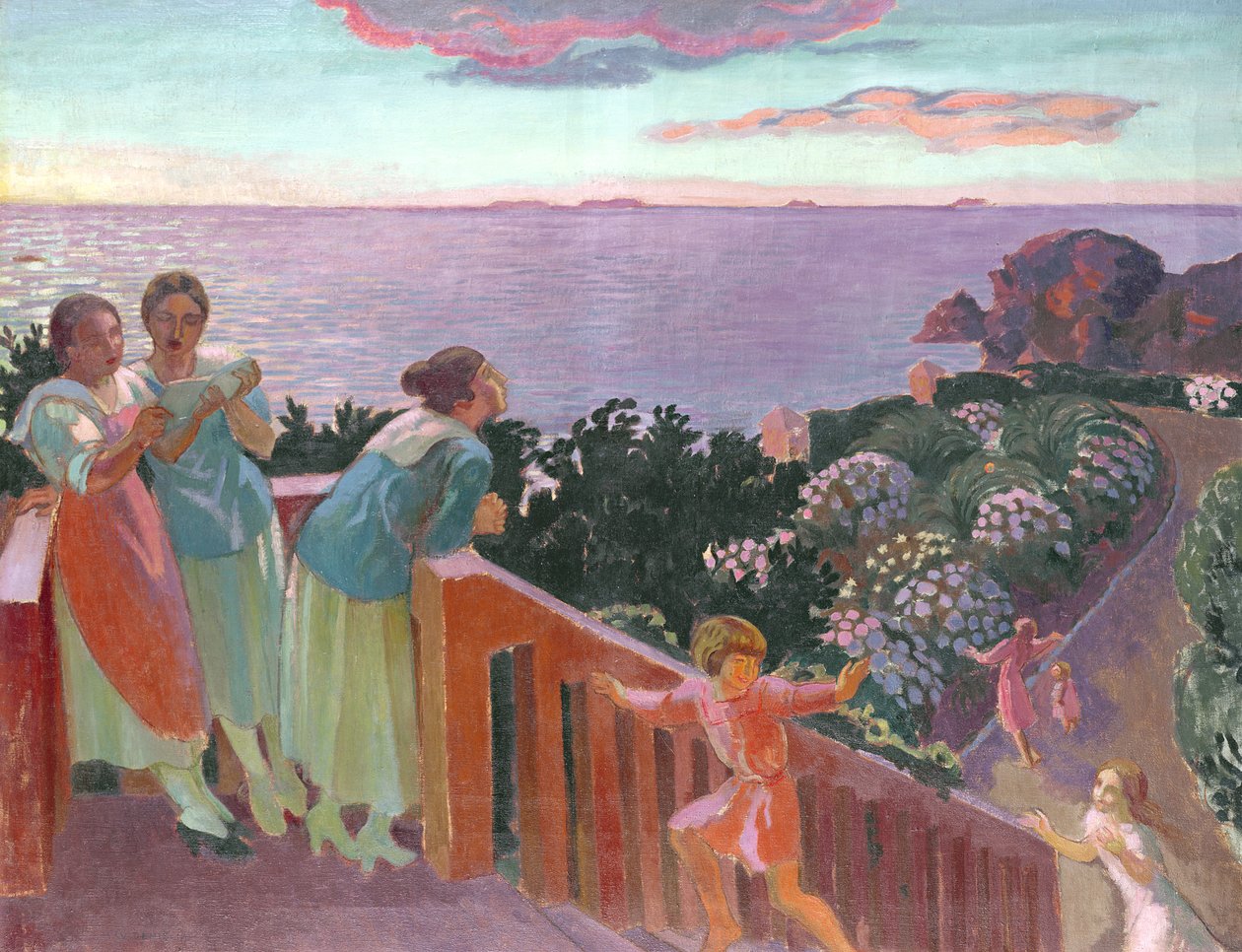 Balkon a Silencio, 1918 door Maurice Denis