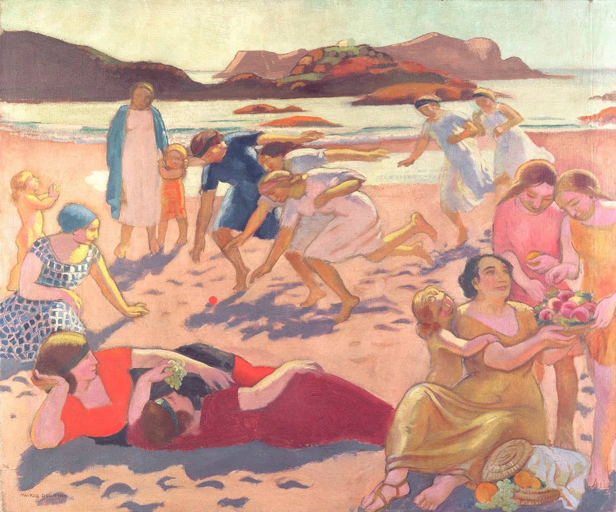 Balspel op het strand, 1922 door Maurice Denis