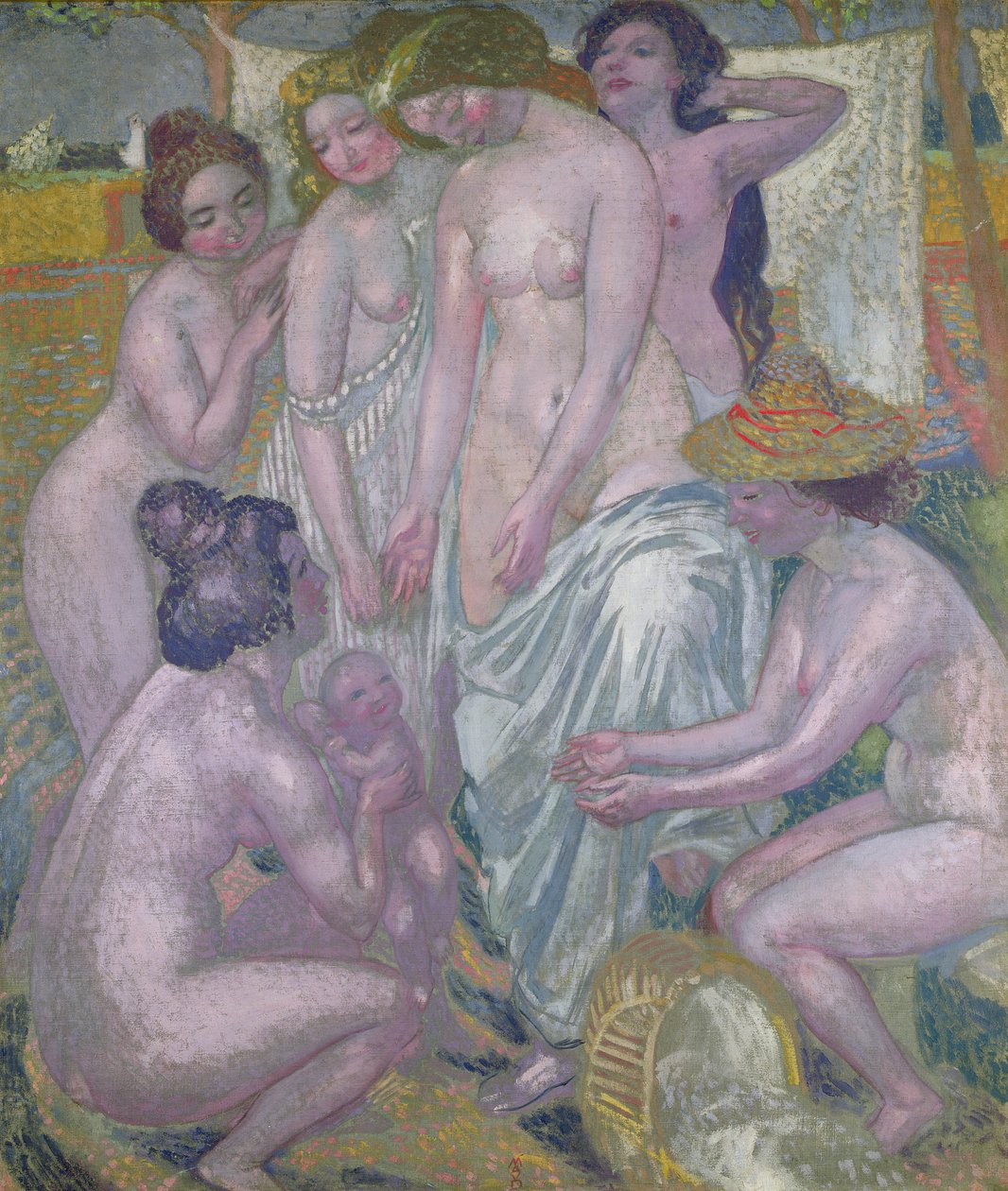 Mozes gered uit het water door Maurice Denis