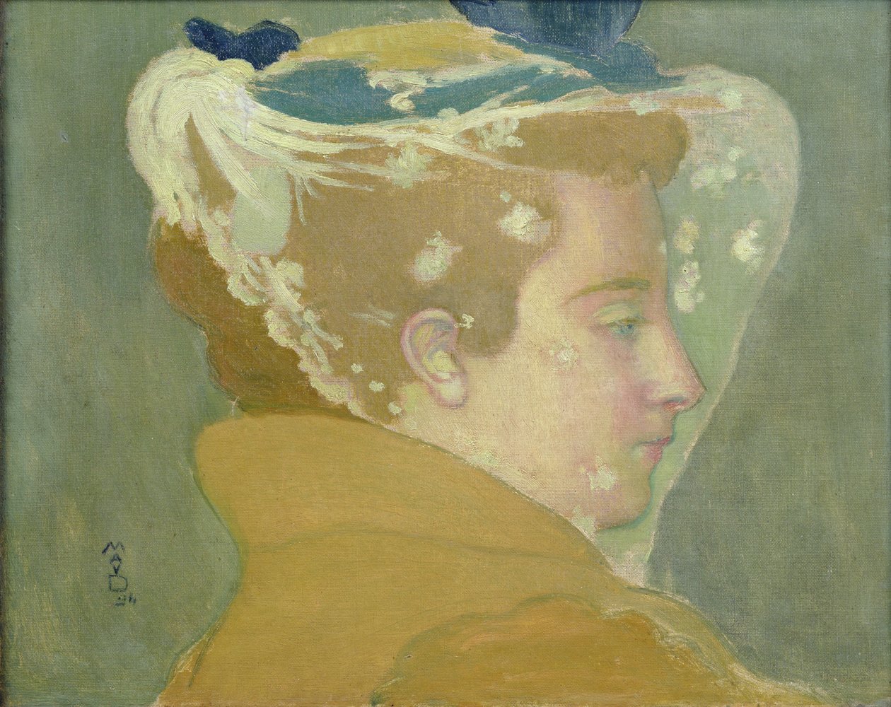 Portret van Marthe met een witte sluier door Maurice Denis