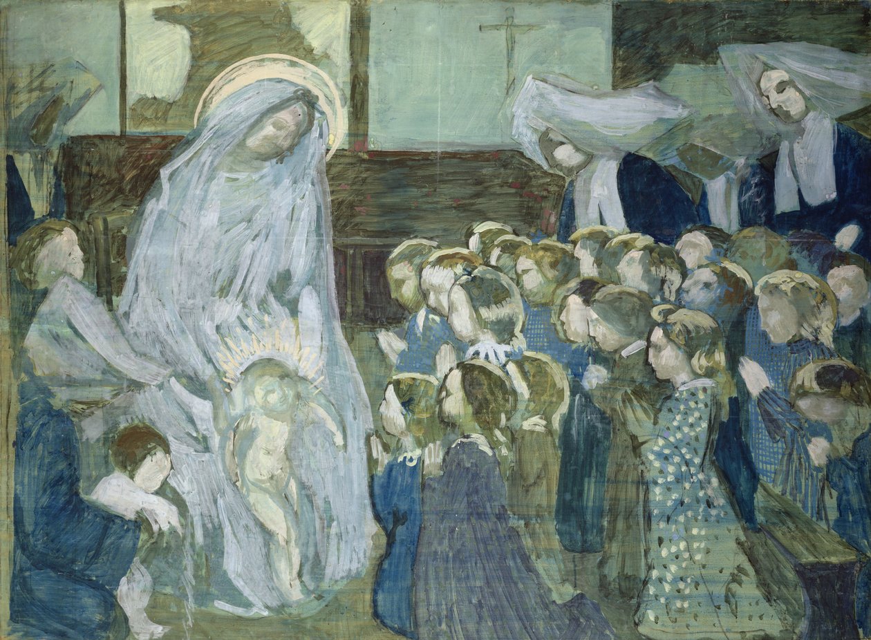 Schets van de Maagd op school, 1903 door Maurice Denis