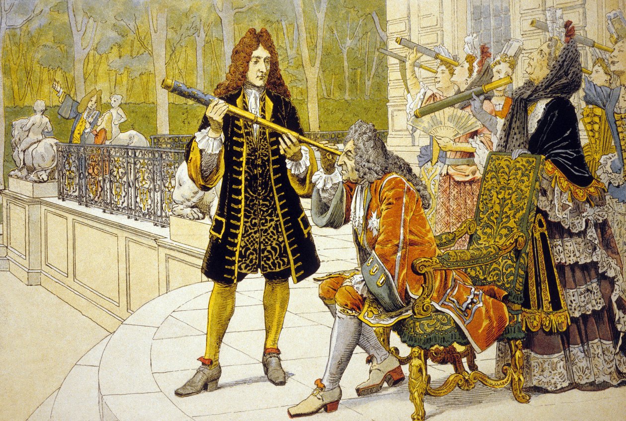 Lodewijk XIV en Jacques Cassini door Maurice Leloir