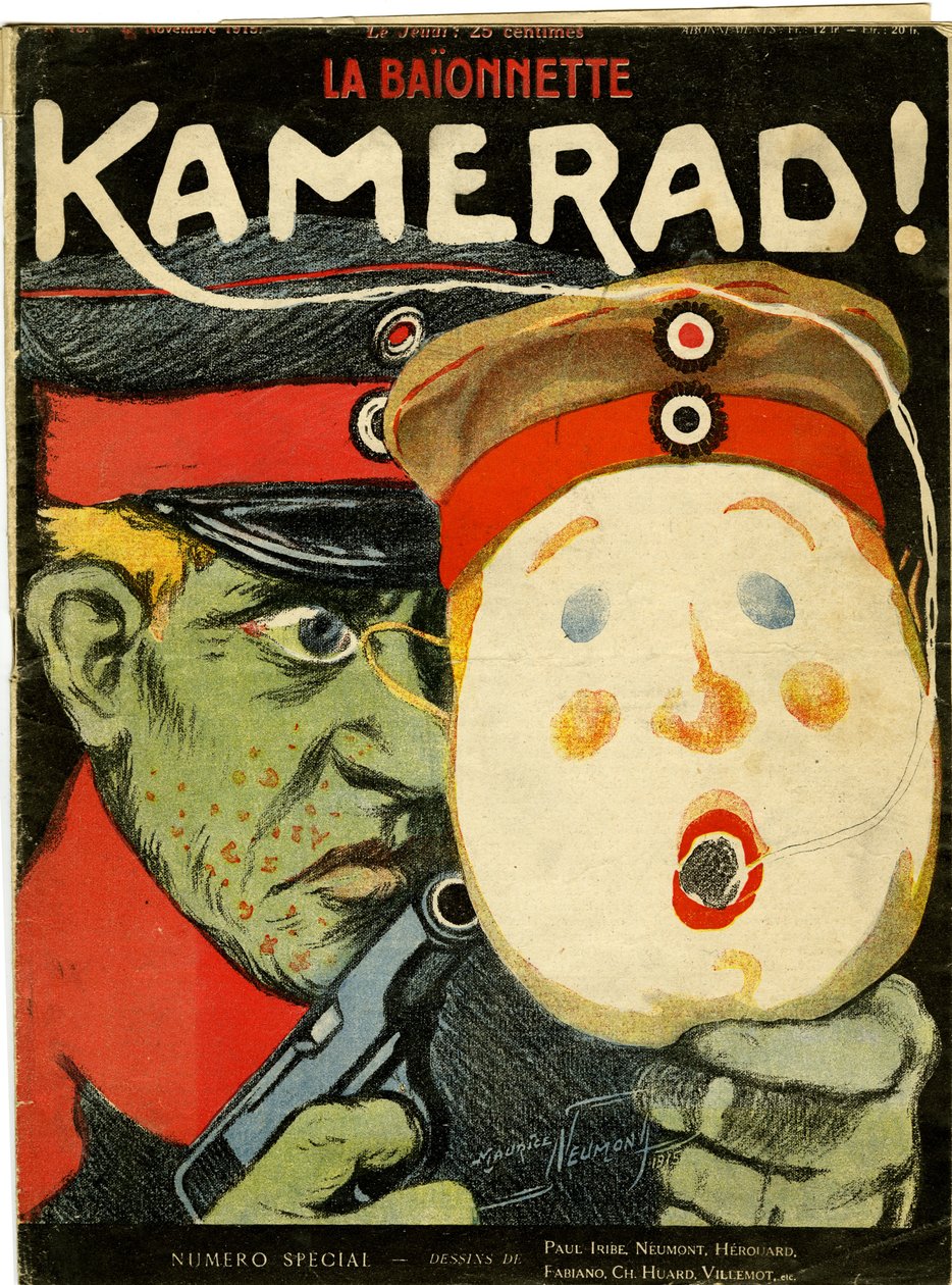 Kamerad!, uit een speciale editie van "La Baionnette", nr. 18, 4 november 1915 door Maurice Louis Henri Neumont