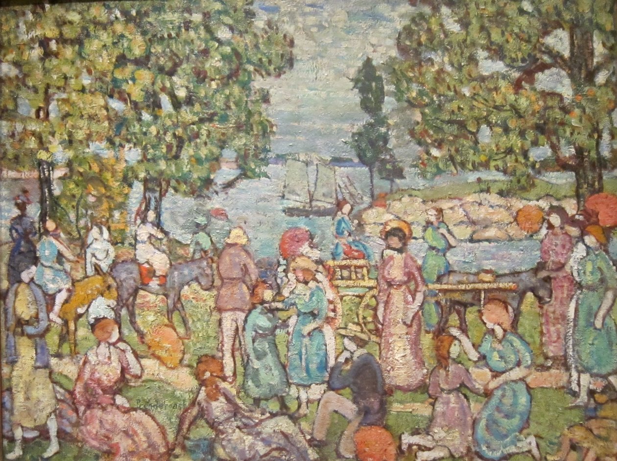 Op het strand, Nr. 3 door Maurice Brazil Prendergast
