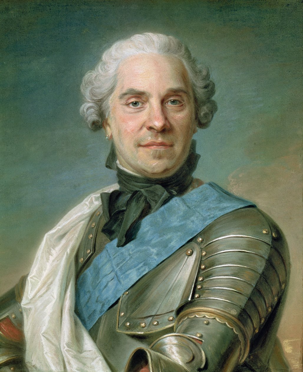 Portret van Maurice (1696-1750) Graaf van Saksen door Maurice Quentin de La Tour