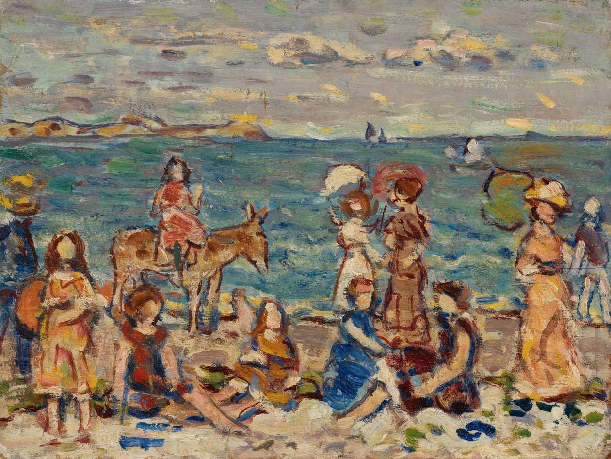 Op het strand door Maurice Brazil Prendergast