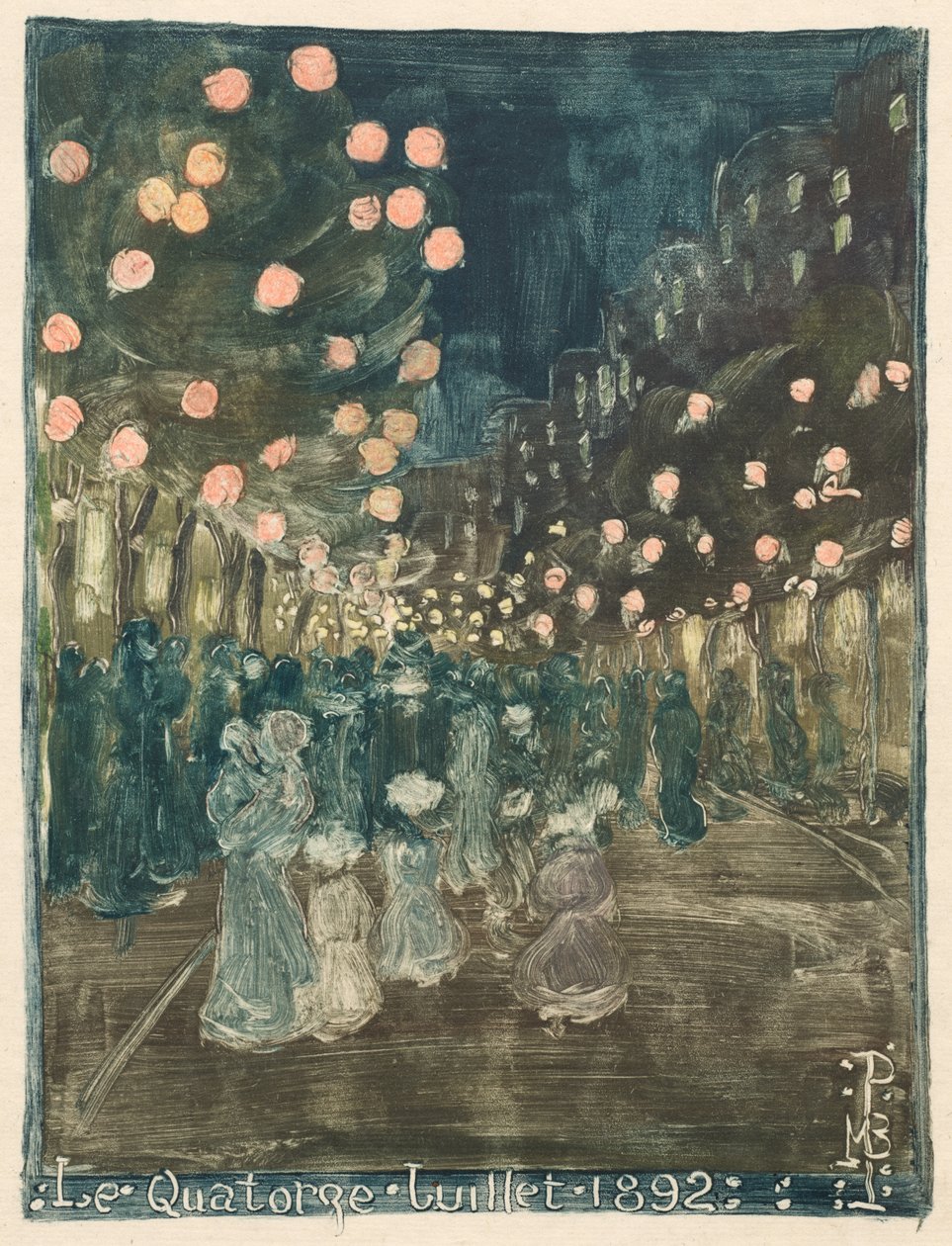 Bastille Dag, 1892 door Maurice Brazil Prendergast
