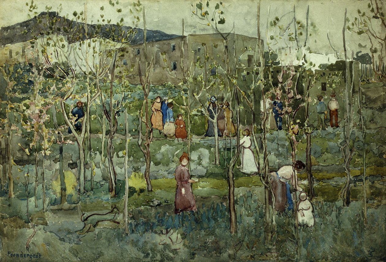 Capri, 1899 door Maurice Brazil Prendergast