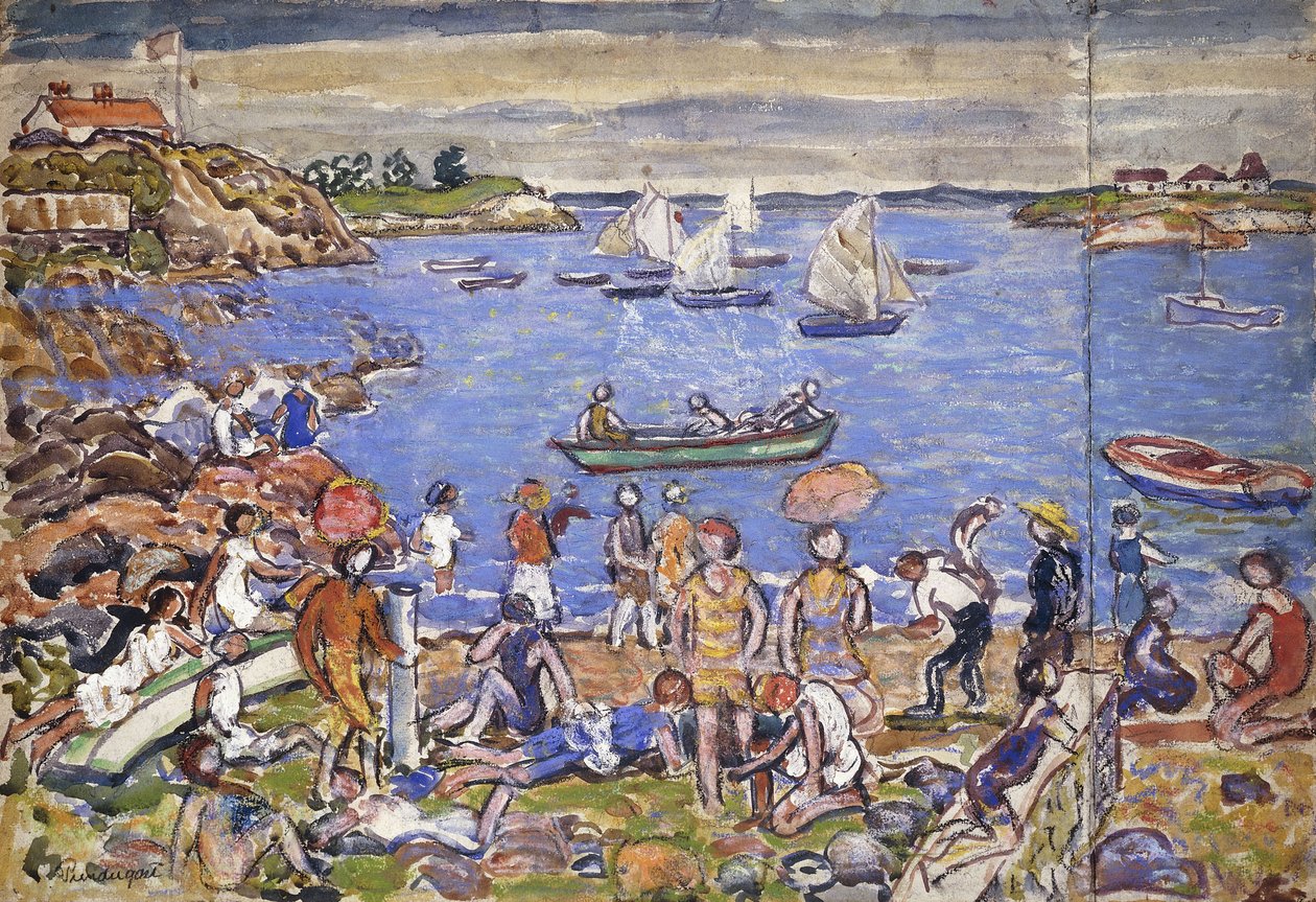 Bij Gloucester door Maurice Brazil Prendergast