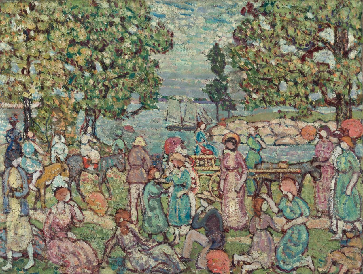 Op het strand, nr. 3 door Maurice Brazil Prendergast