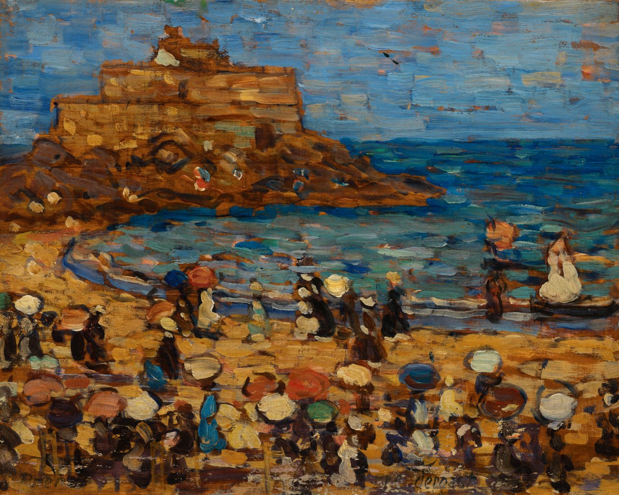 Zeegezicht–St. Malo door Maurice Brazil Prendergast