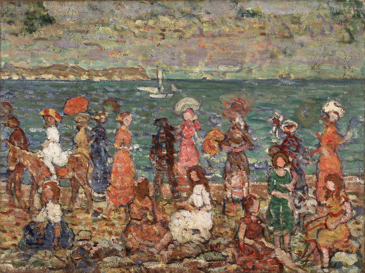 Zeekust, ca.1913 (olieverf op doek) door Maurice Brazil Prendergast