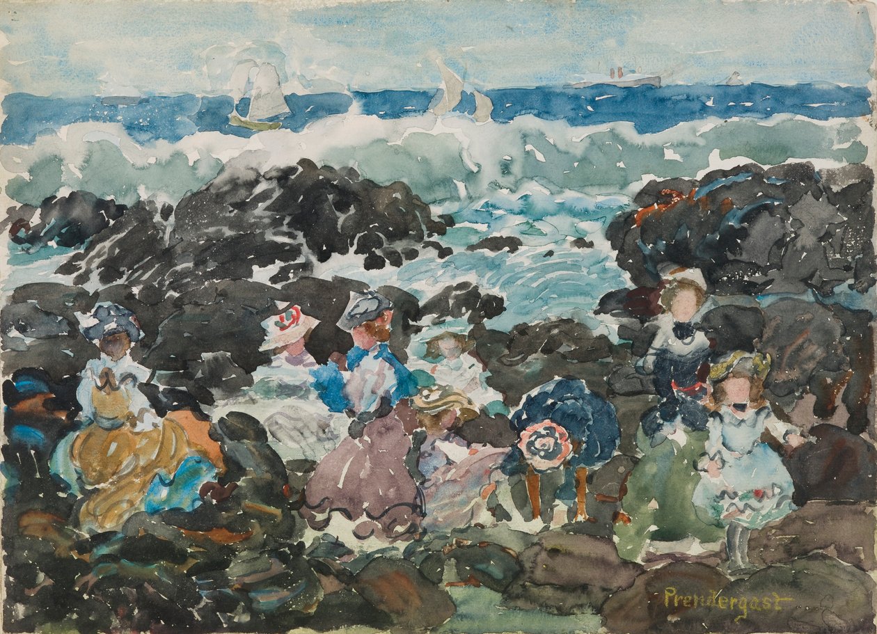 Branding, Cohasset door Maurice Brazil Prendergast