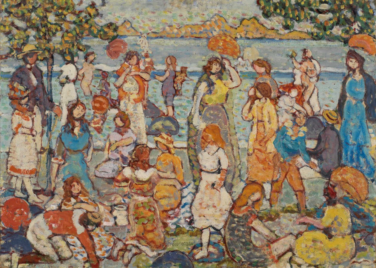 Het Strand door Maurice Brazil Prendergast