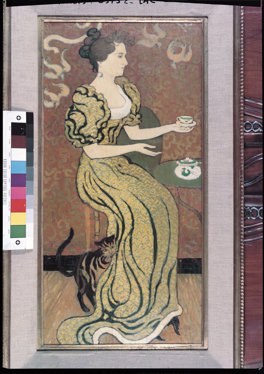Madame Ranson en haar kat, ca. 1892 door Maurice Denis