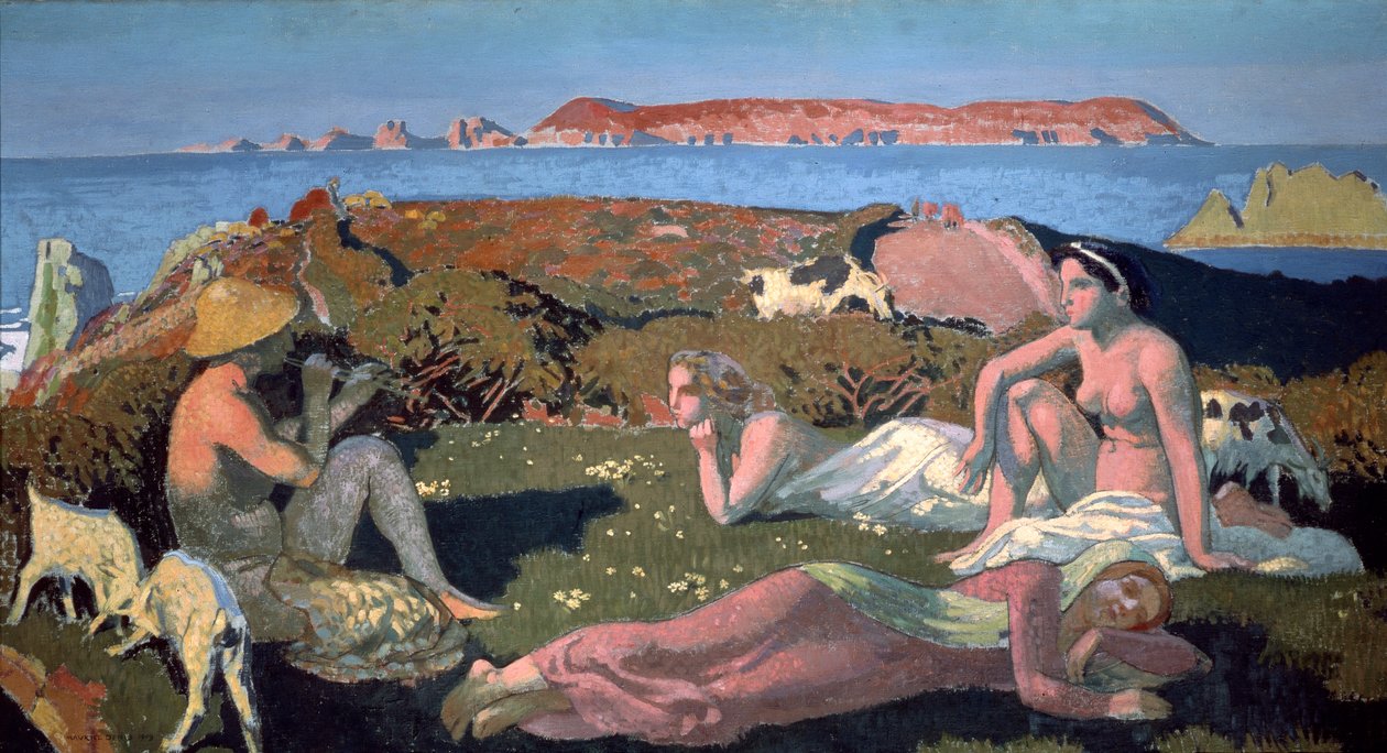 Het Groene Strand, Perros Guirec, 1909 door Maurice Denis