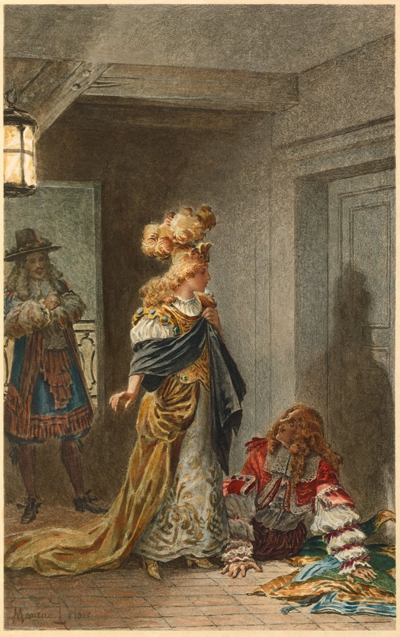 Madeleine Bejart in Psyche (illustratie) door Maurice Leloir