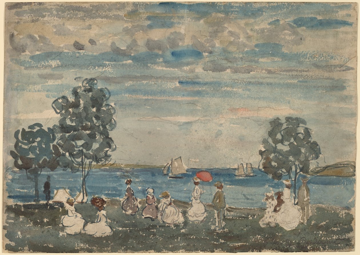 Figuren op een Strand door Maurice Brazil Prendergast
