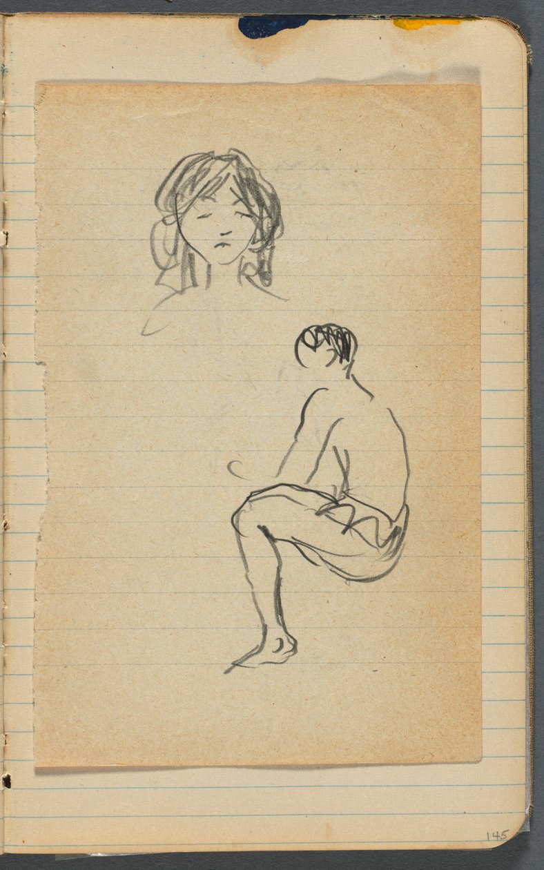 Schetsboek, losse shet tussen pgs. 144  145 door Maurice Prendergast