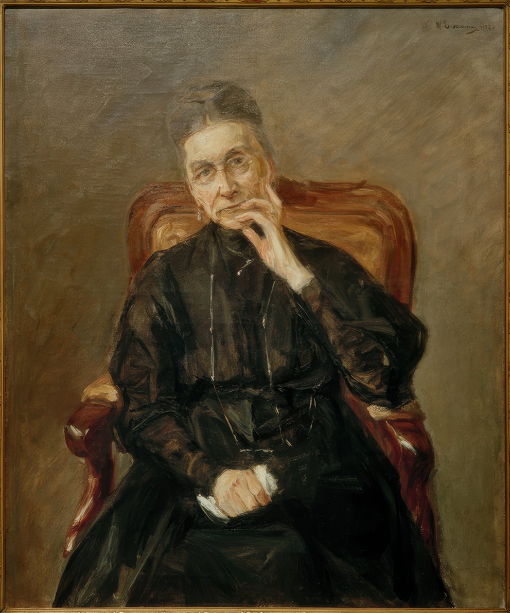 Portret van mevrouw Kommerzienrat Bertha Biermann door Max Liebermann