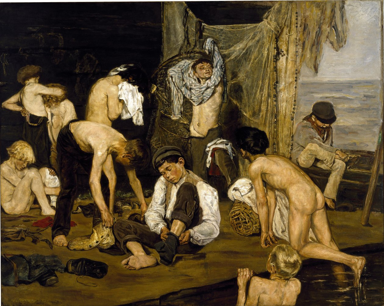 In het zwembad door Max Liebermann