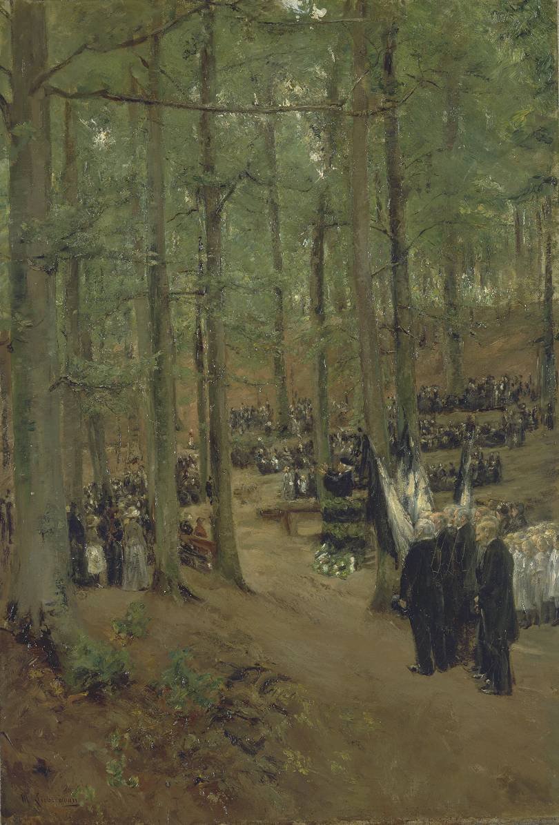 Kaiser Friedrich herdenkingsfeest in Kösen door Max Liebermann
