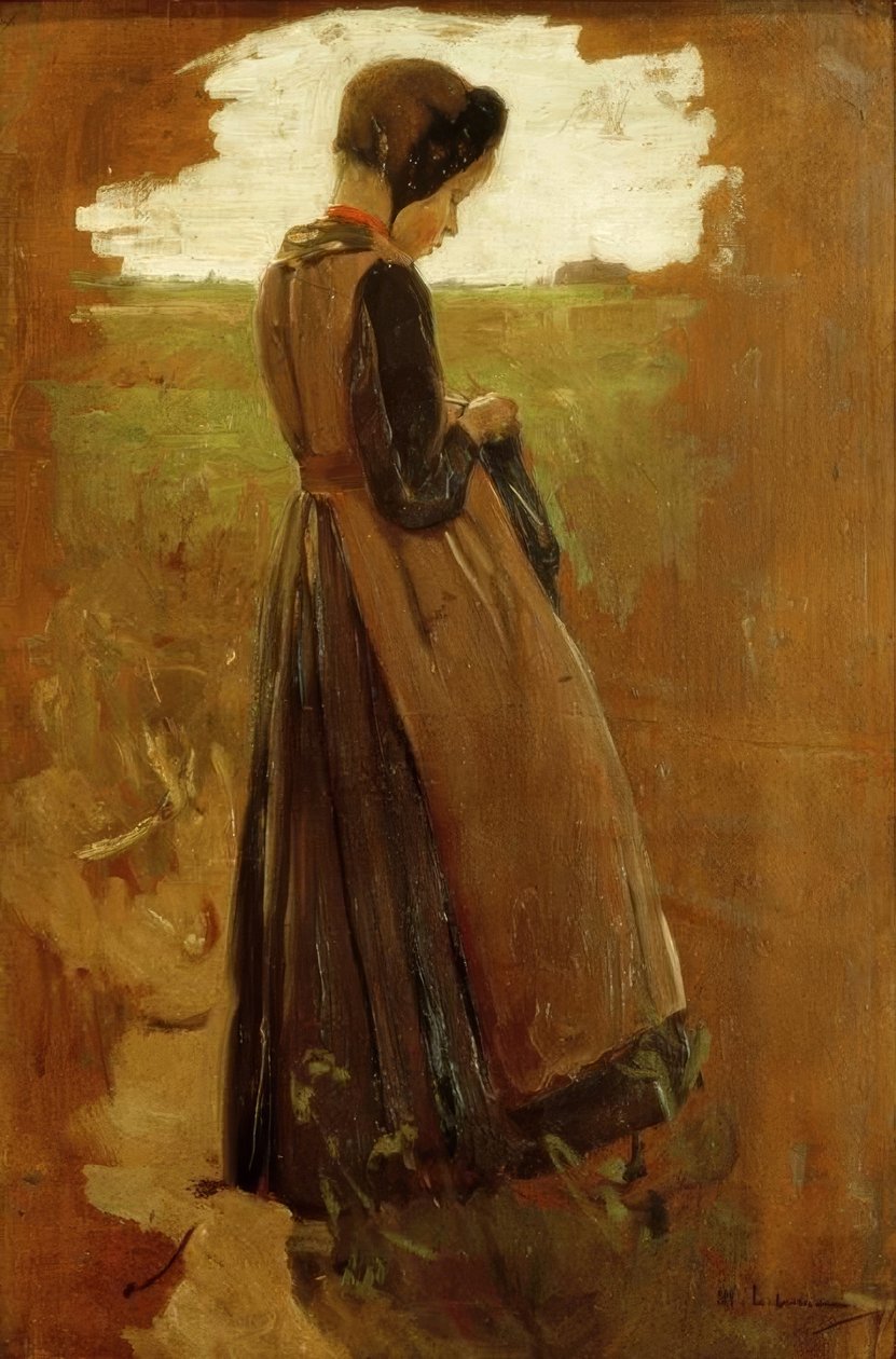 Meisje uit Laren door Max Liebermann