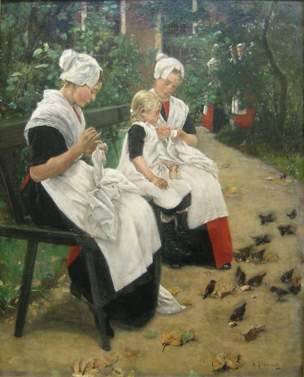 Meisje in de tuin door Max Liebermann