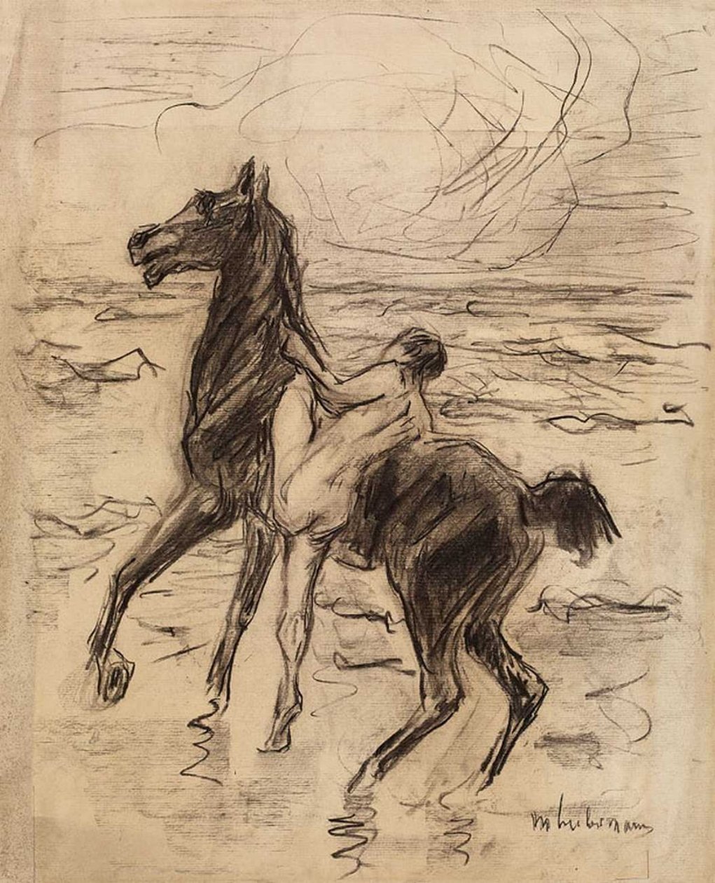 Paardenmenner door Max Liebermann