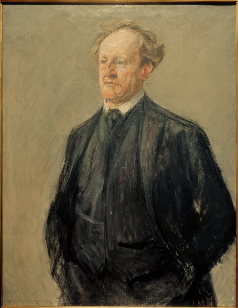 Portret van de dichter Gerhart Hauptmann door Max Liebermann