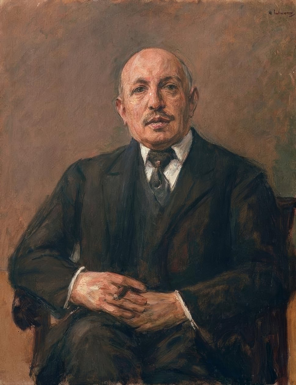 Samuel Fischer / Schilderij door Lieberman door Max Liebermann