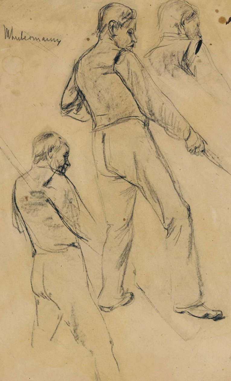 Studie van een man door Max Liebermann