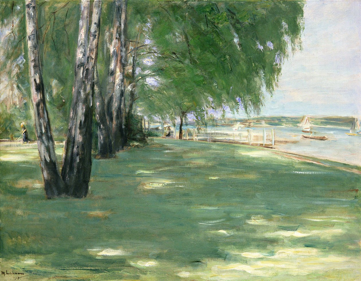 De tuin van de kunstenaar in Wannsee, 1918 door Max Liebermann