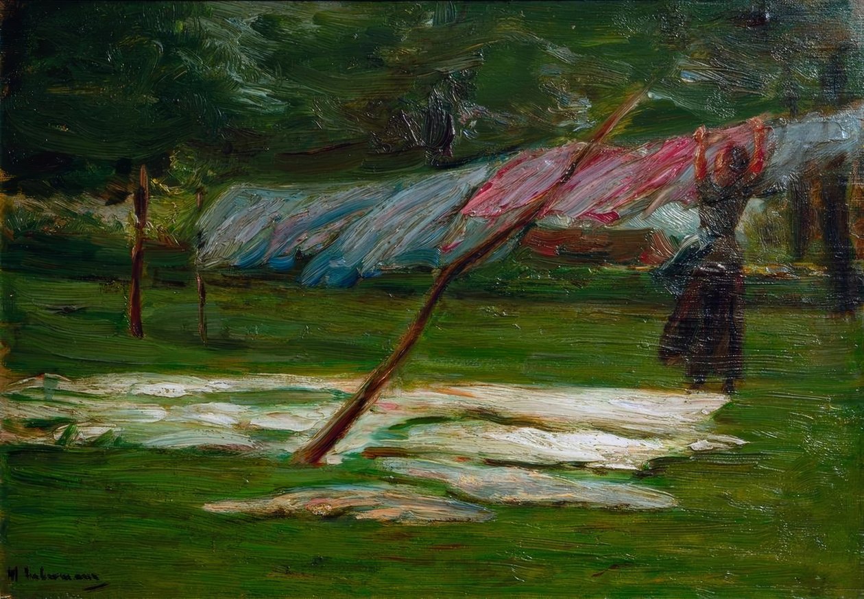 Wassen drogen – Bleek door Max Liebermann