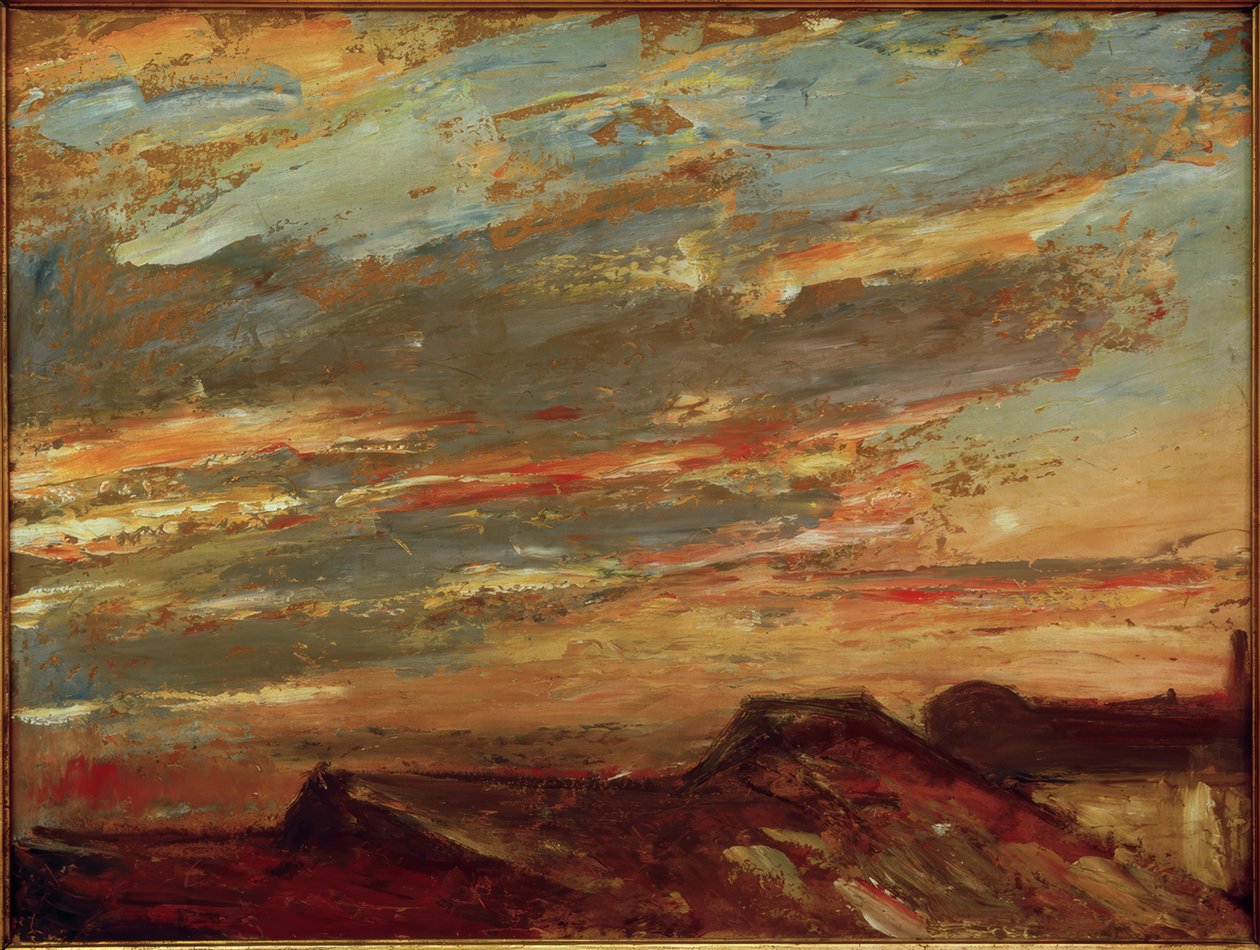 Uitzicht vanuit het Atelier, Wolkenstudie door Max Slevogt