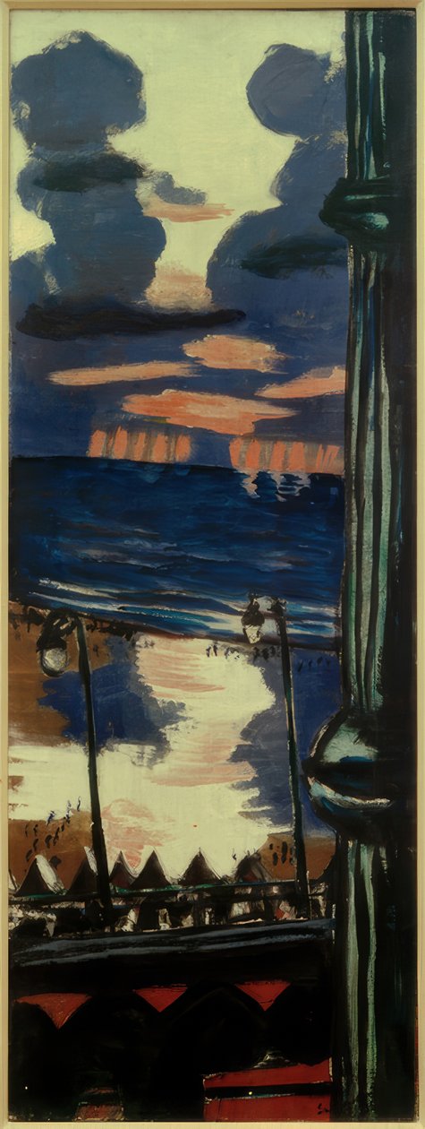 Avond op het terras door Max Beckmann