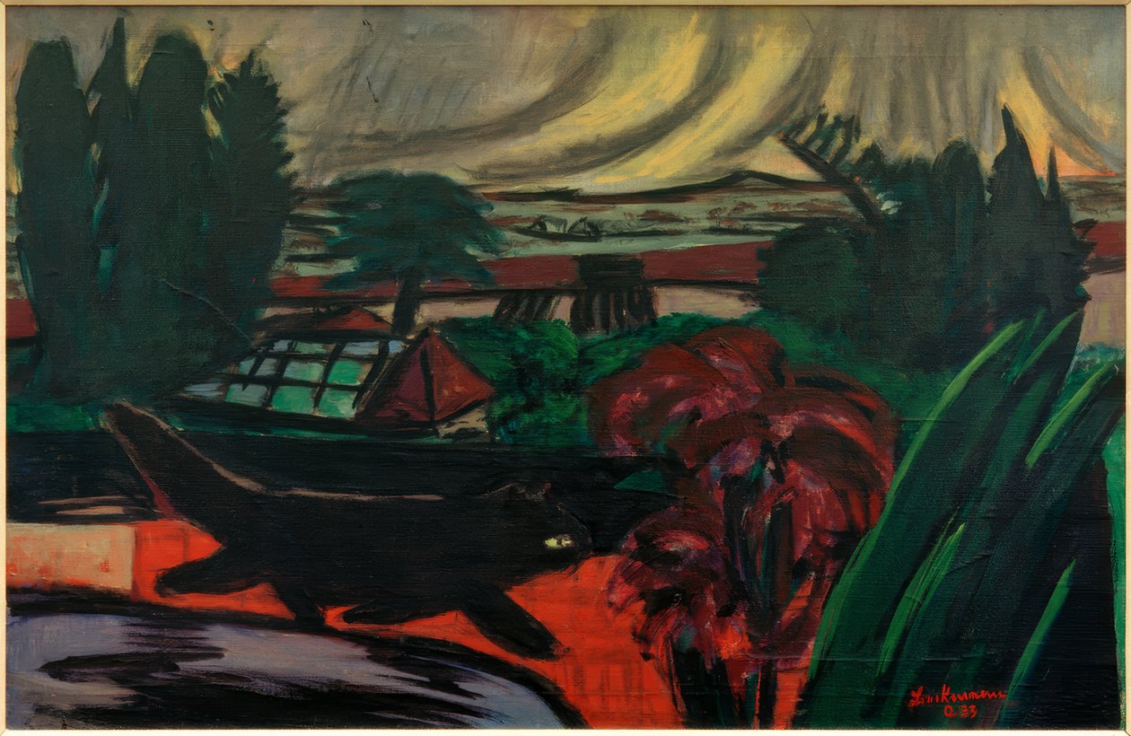 Avondtuin in de Storm door Max Beckmann