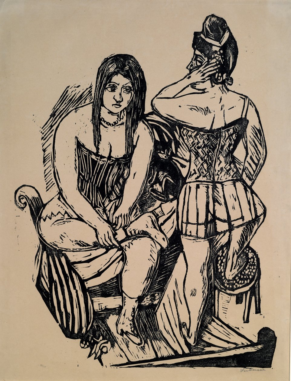 Bij de toilettafel door Max Beckmann