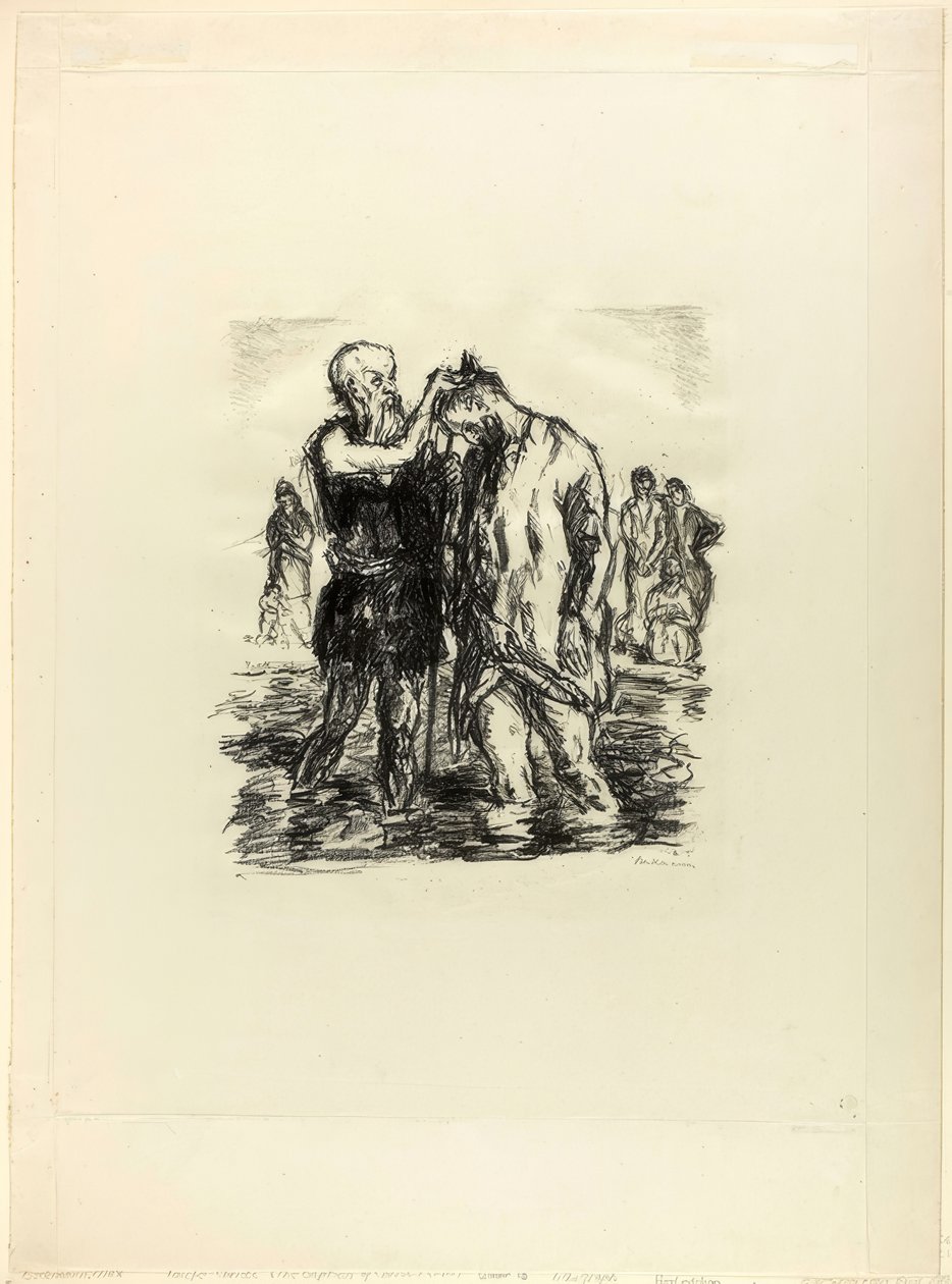 Doop van Christus door Max Beckmann
